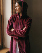 Bademantel Bordeaux Damen