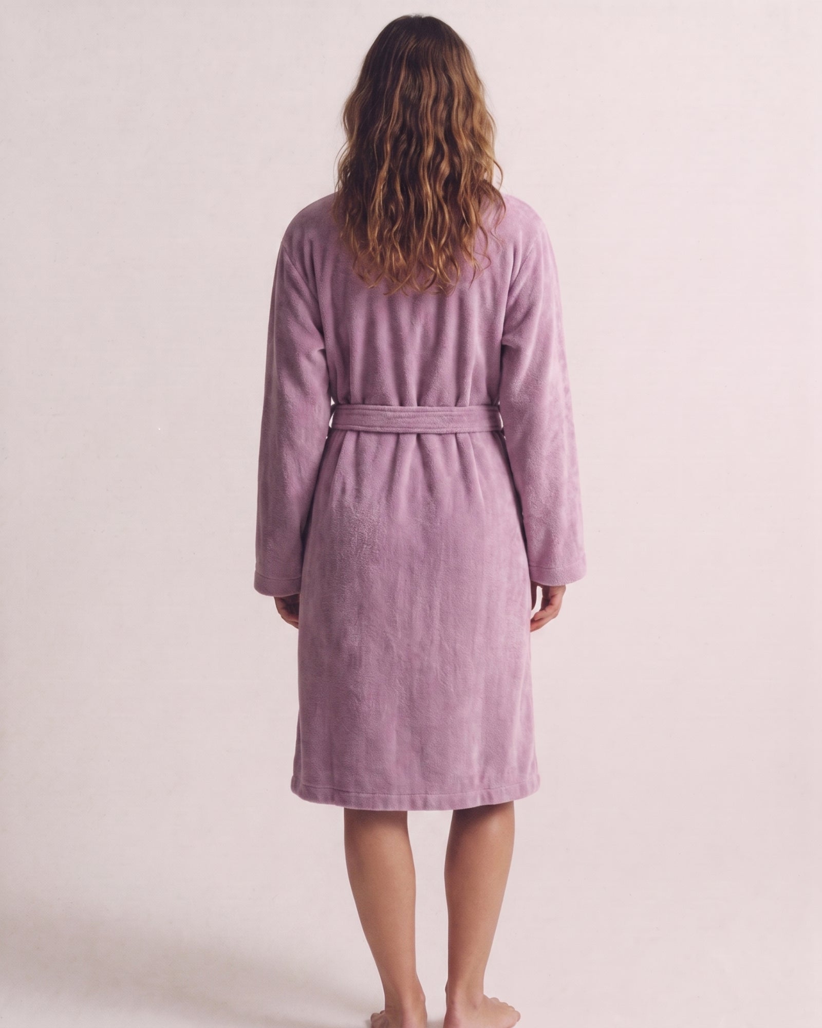 Bademantel Damen Lila