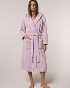 Bademantel Damen Rosa mit Kapuze