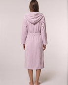 Bademantel Damen Rosa mit Kapuze