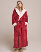 Bademantel Damen Rot