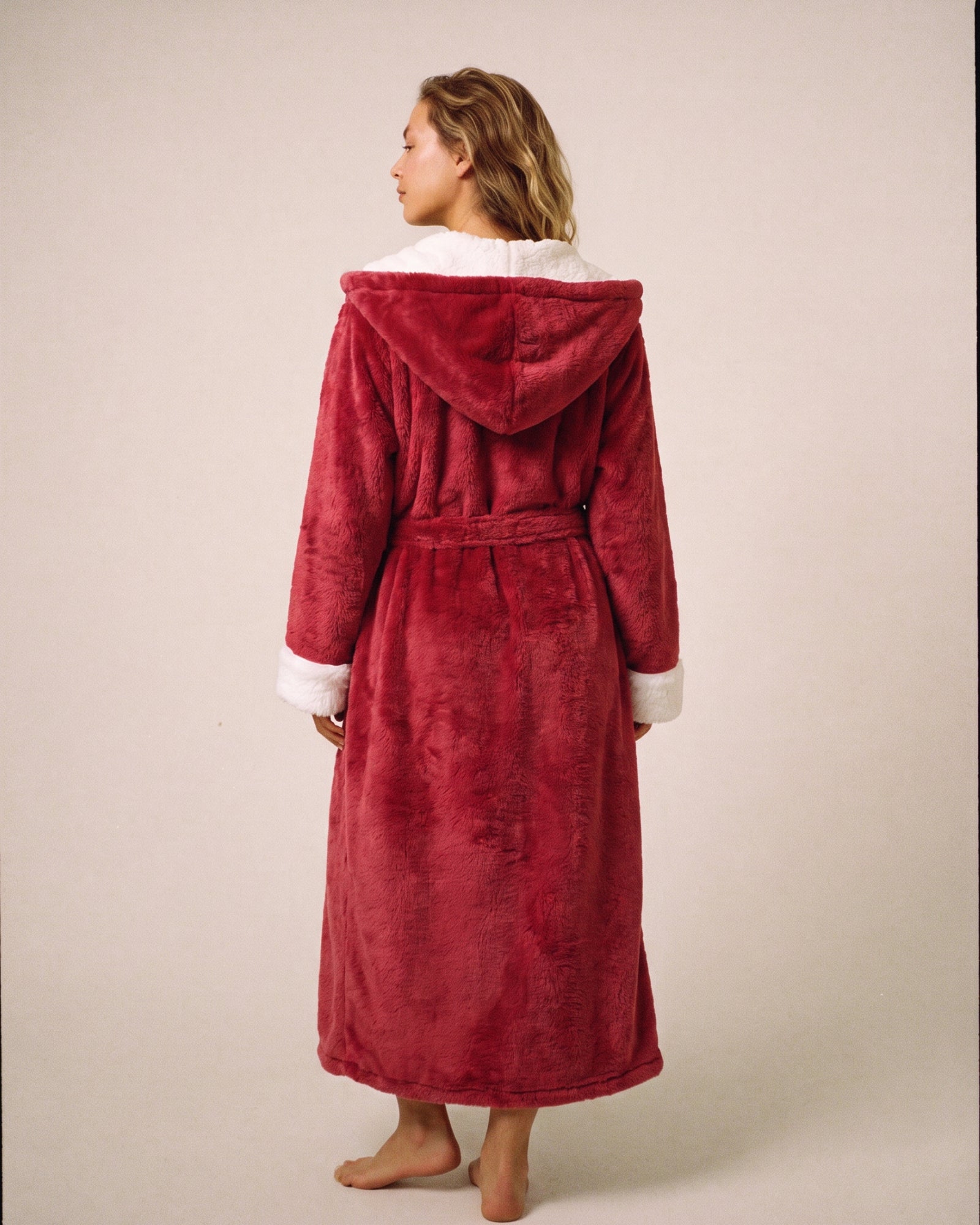 Bademantel Damen Rot