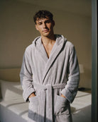 Bademantel Grau Herren