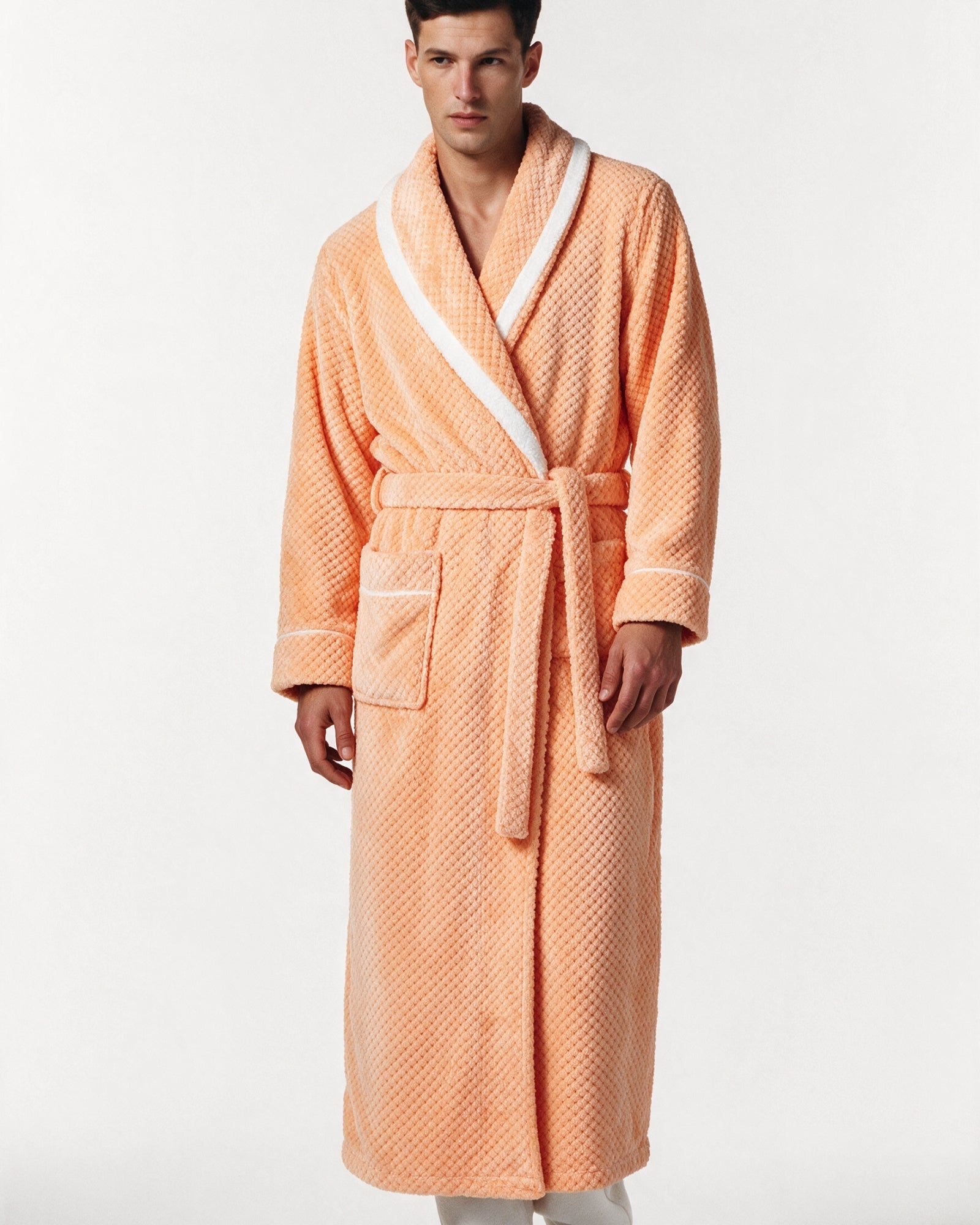 Bademantel Herren Orange