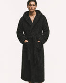 Bademantel Herren Schwarz