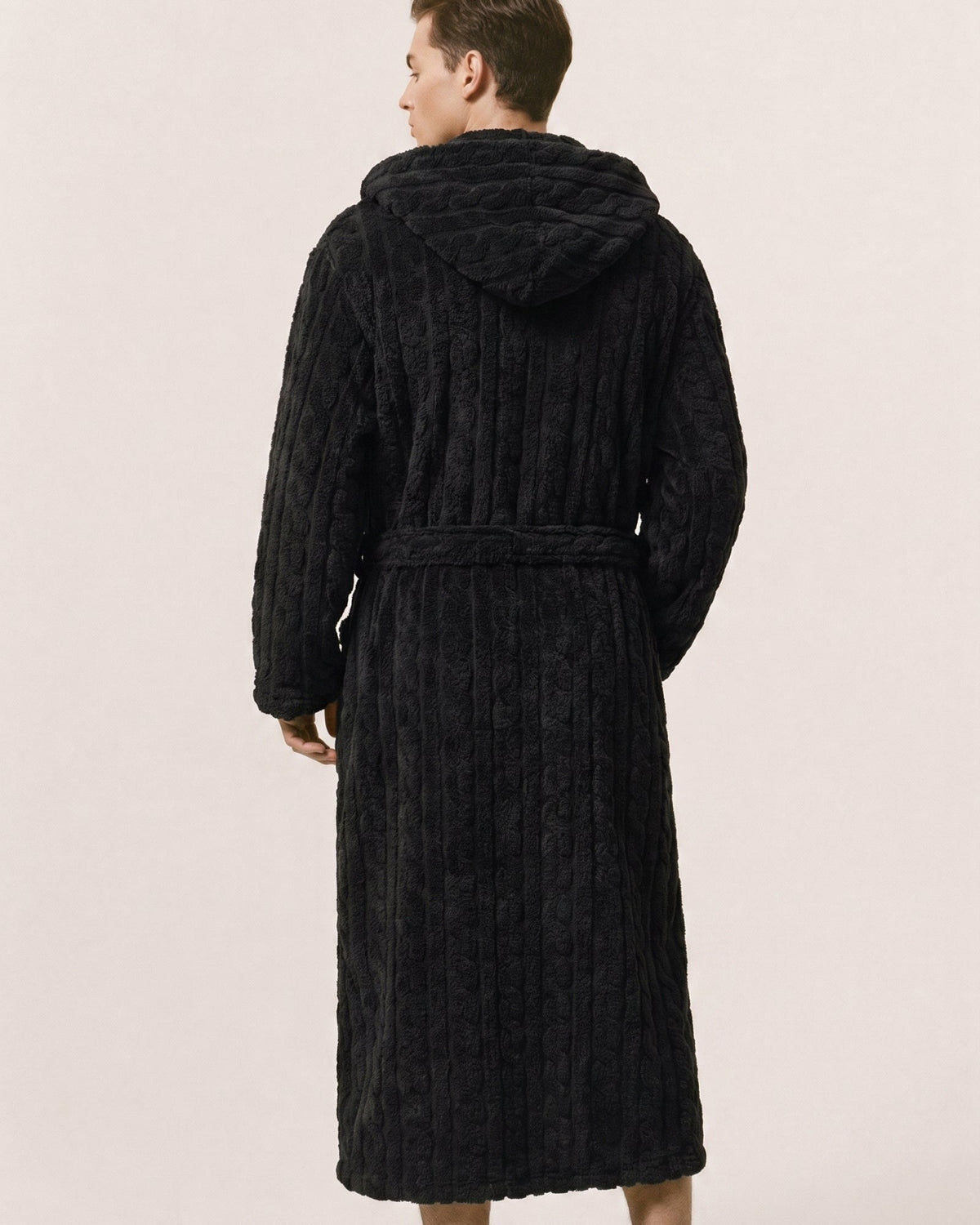 Bademantel Herren Schwarz