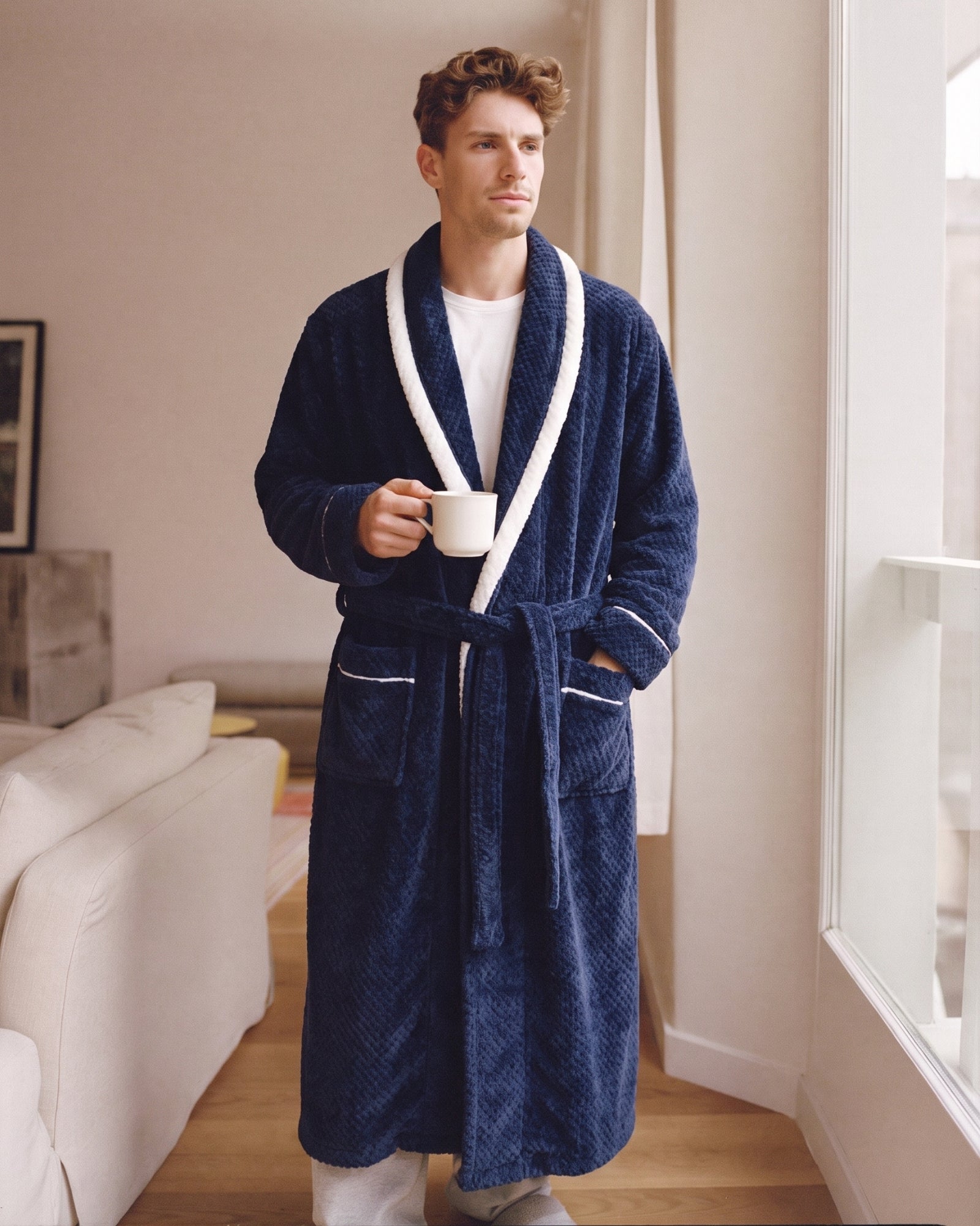 Bademantel Herren Winter