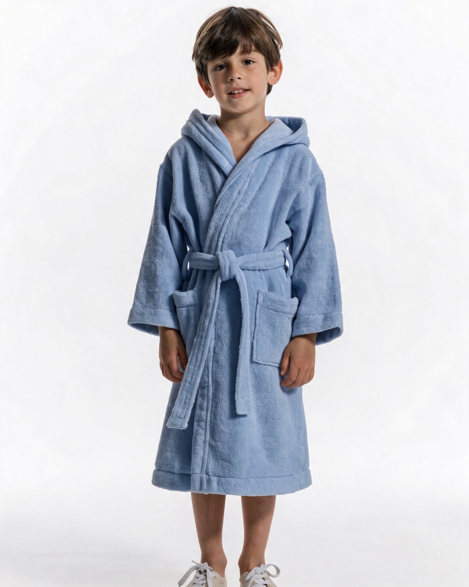Bademantel Kinder Blau
