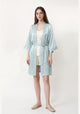 Bademantel Seide