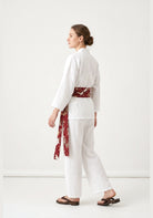 Bindegürtel Weinrot