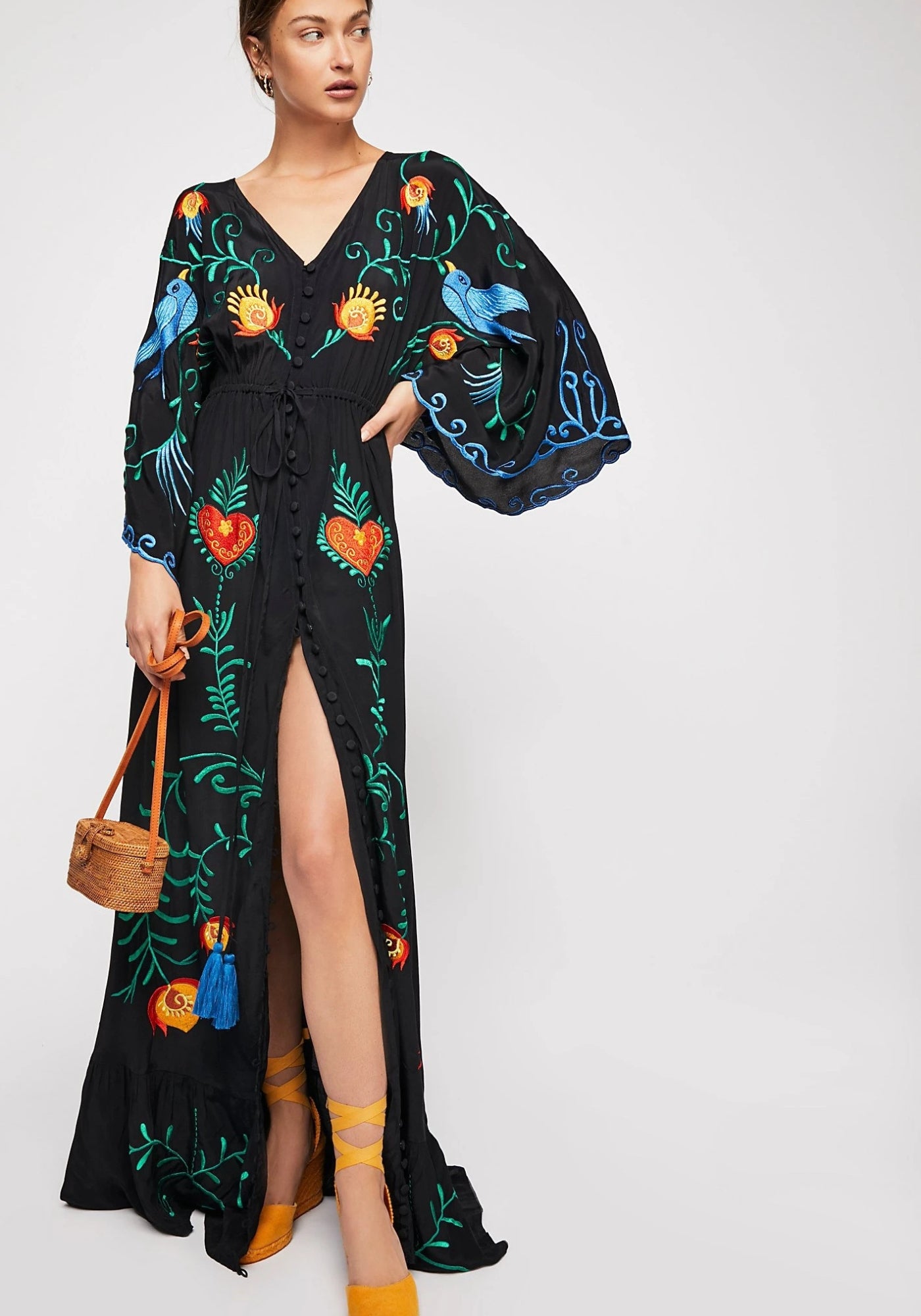 Boho Kleid mit Stickerei