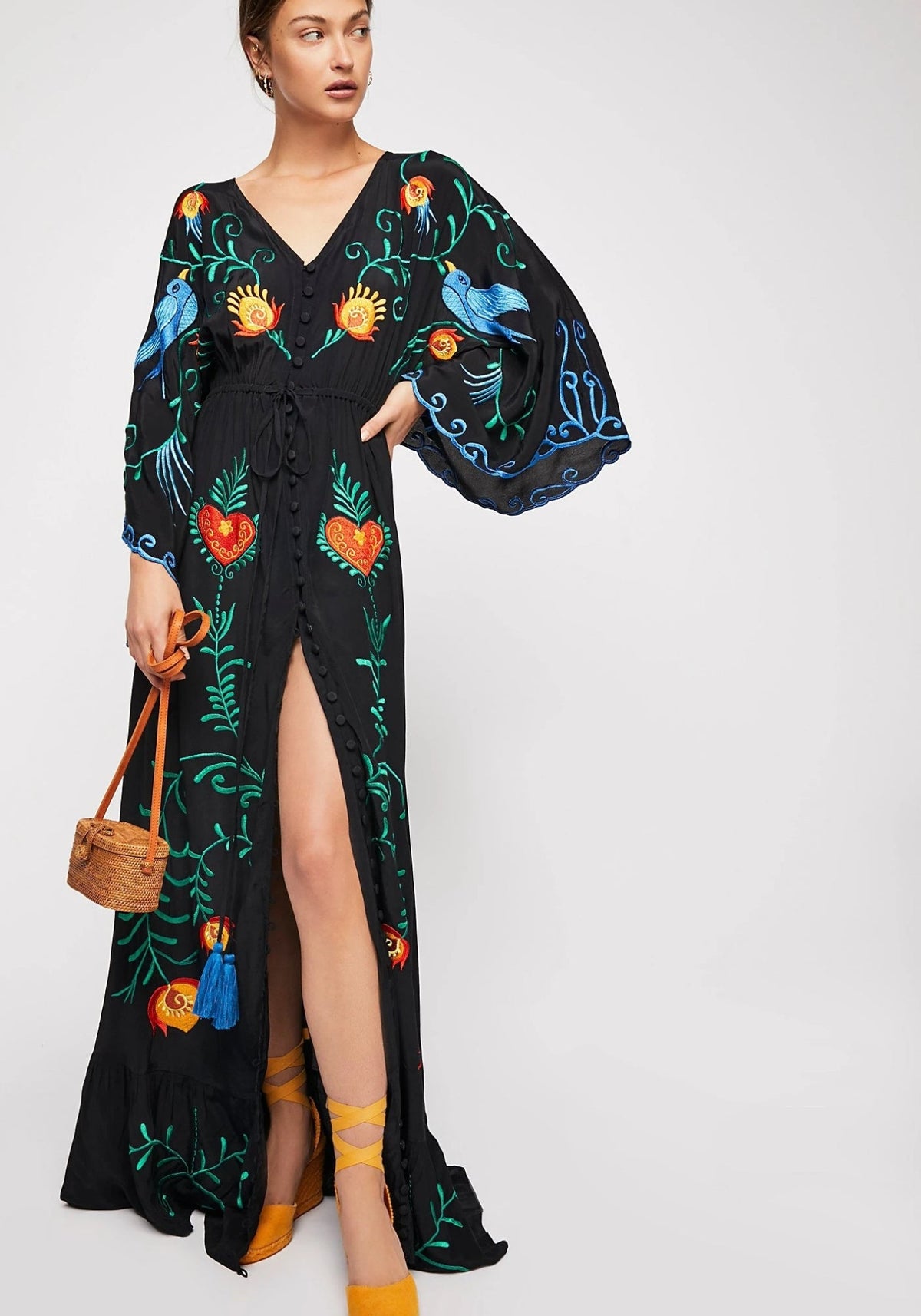 Boho Kleid mit Stickerei
