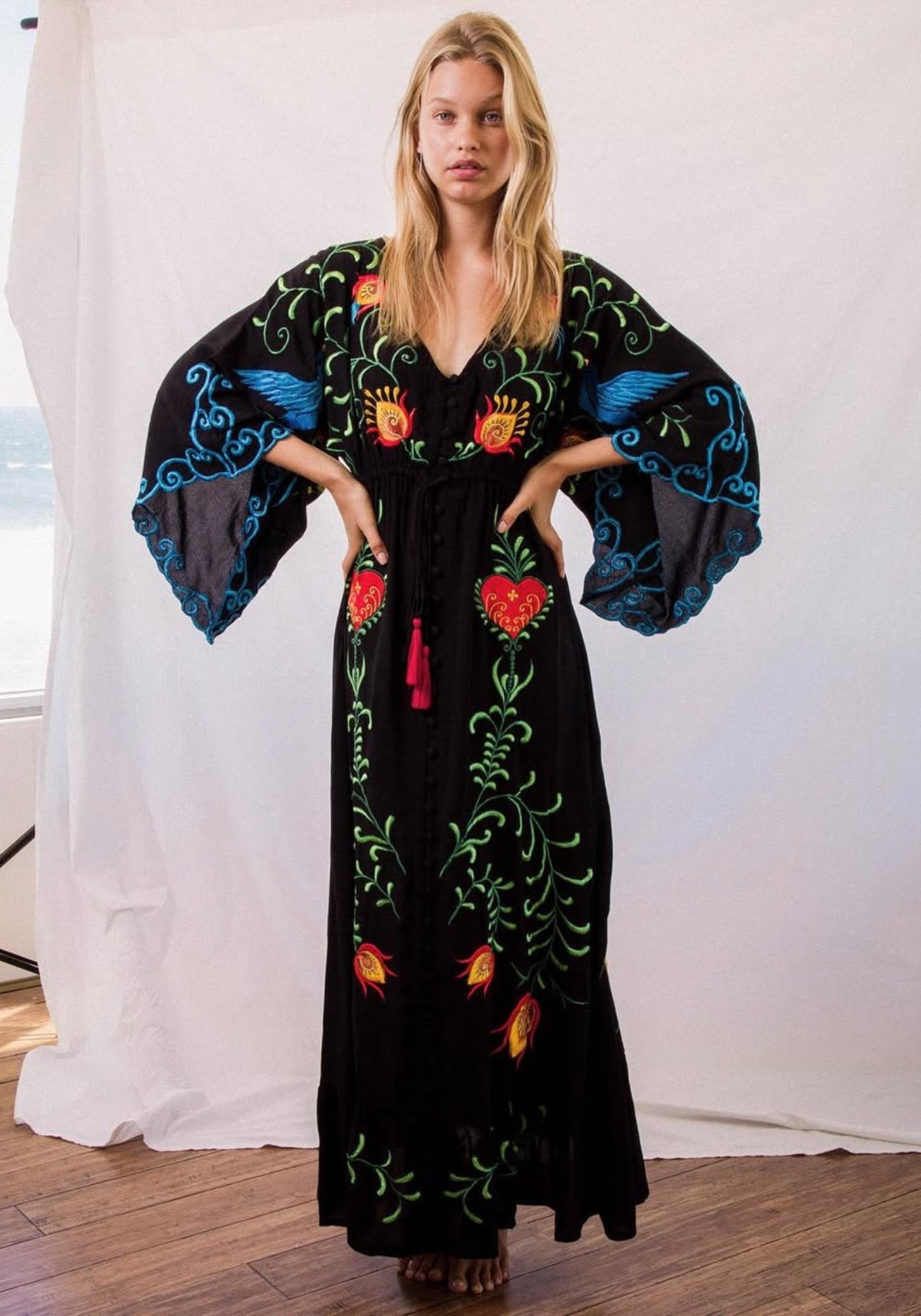 Boho Kleid mit Stickerei