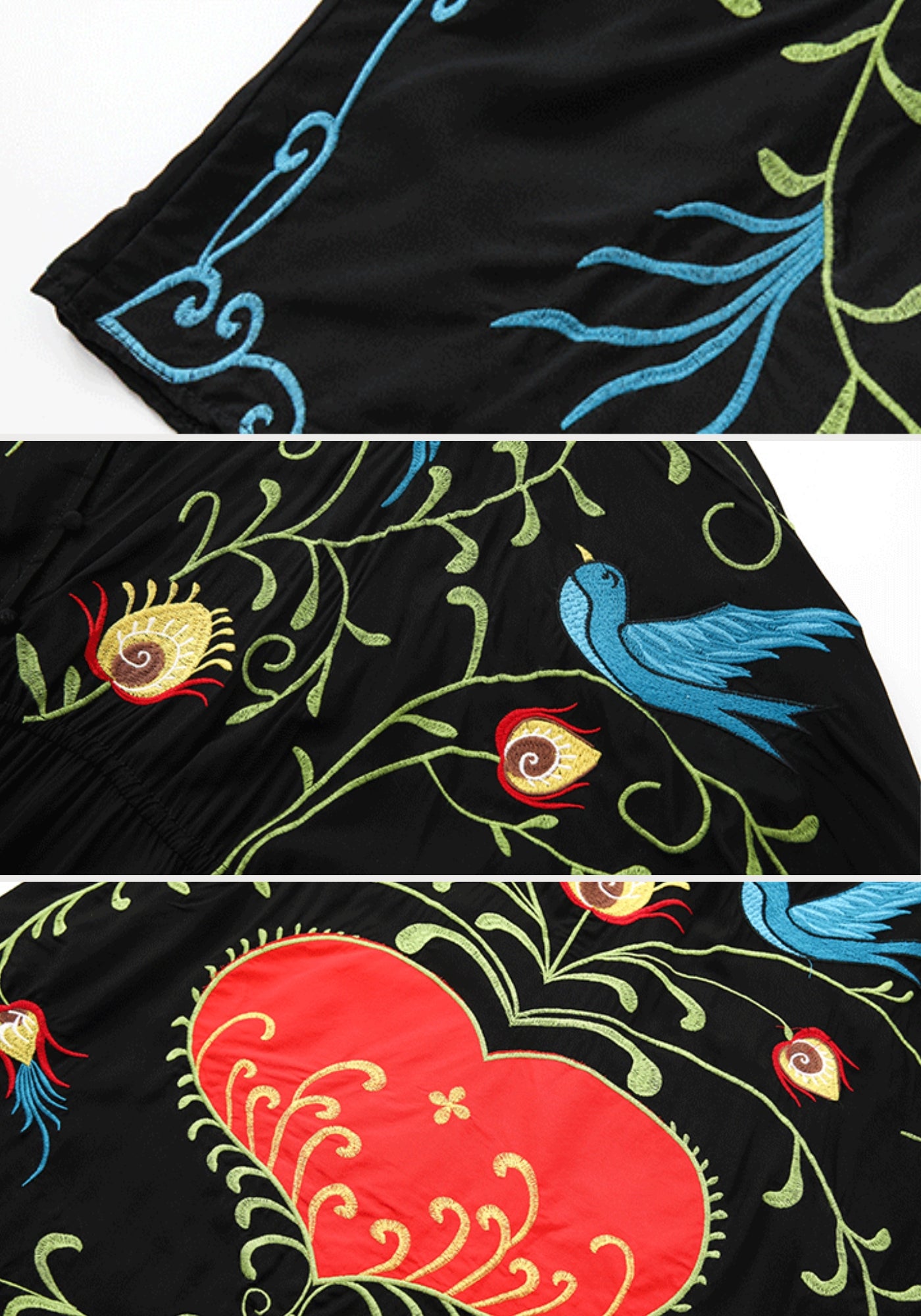 Boho Kleid mit Stickerei
