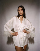 Braut Kimono Weiß