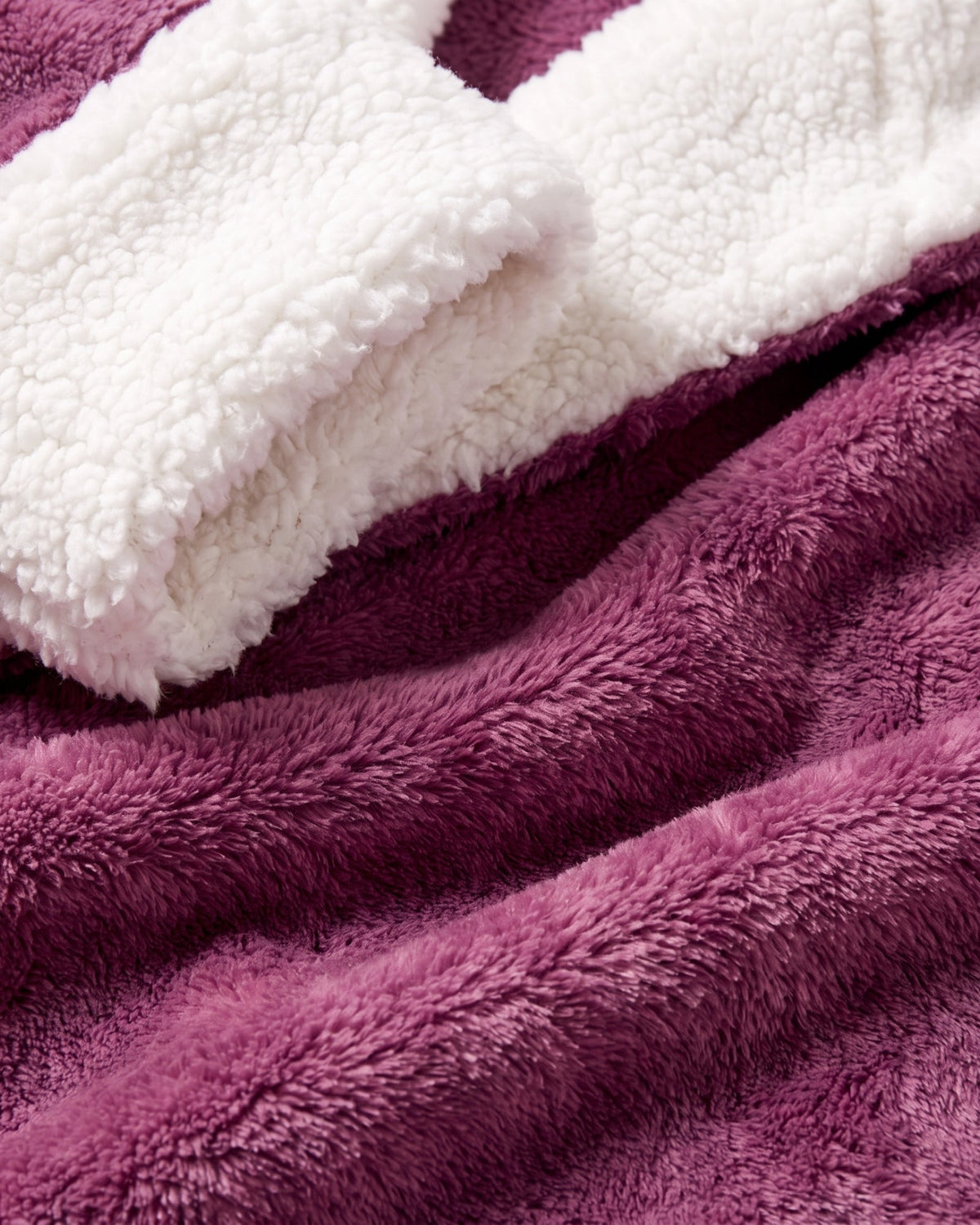 Damen Bademantel mit Kapuze Flauschig Lang