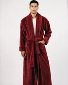 Fleece Bademantel Herren