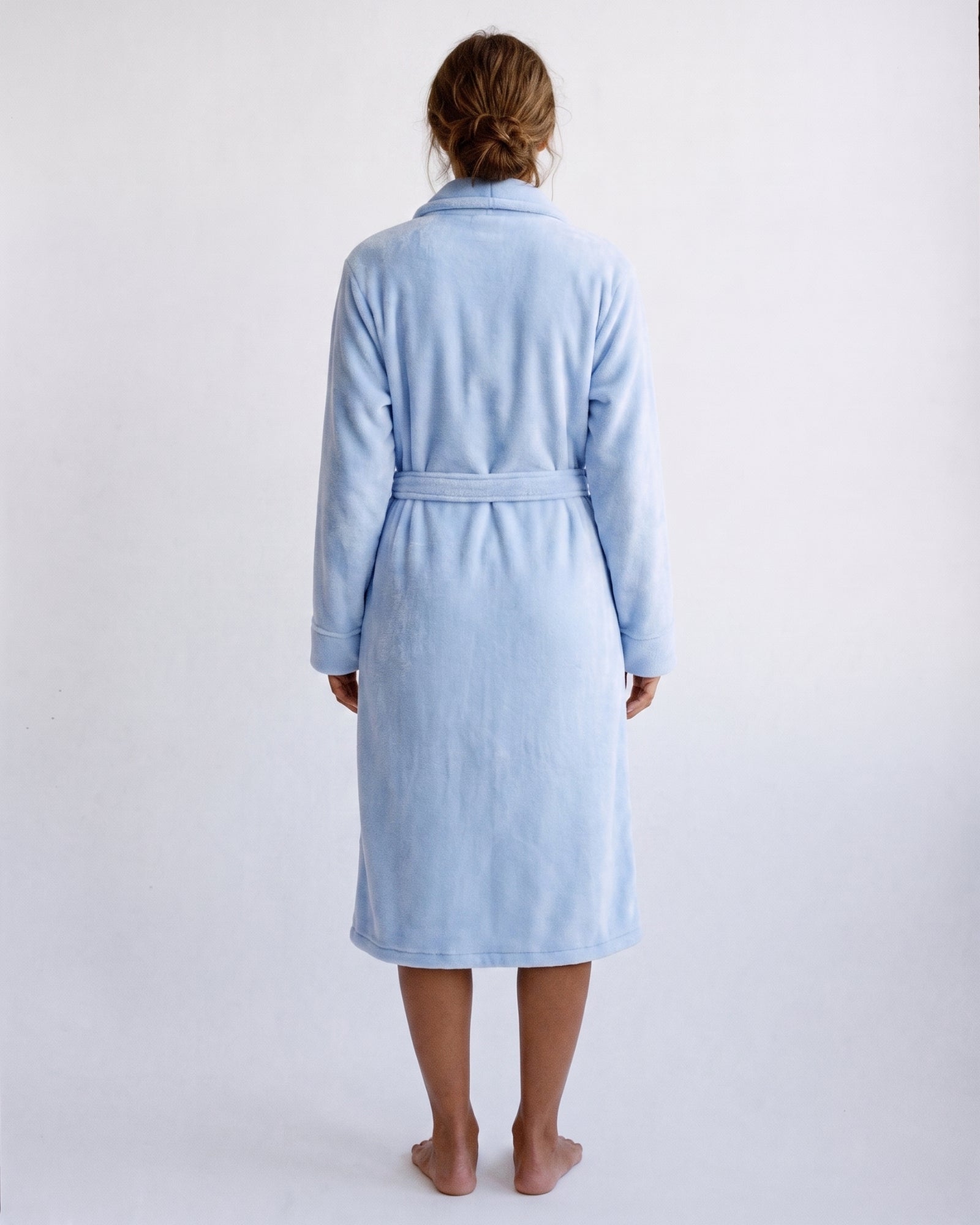 Fleece Morgenmantel Damen Lang