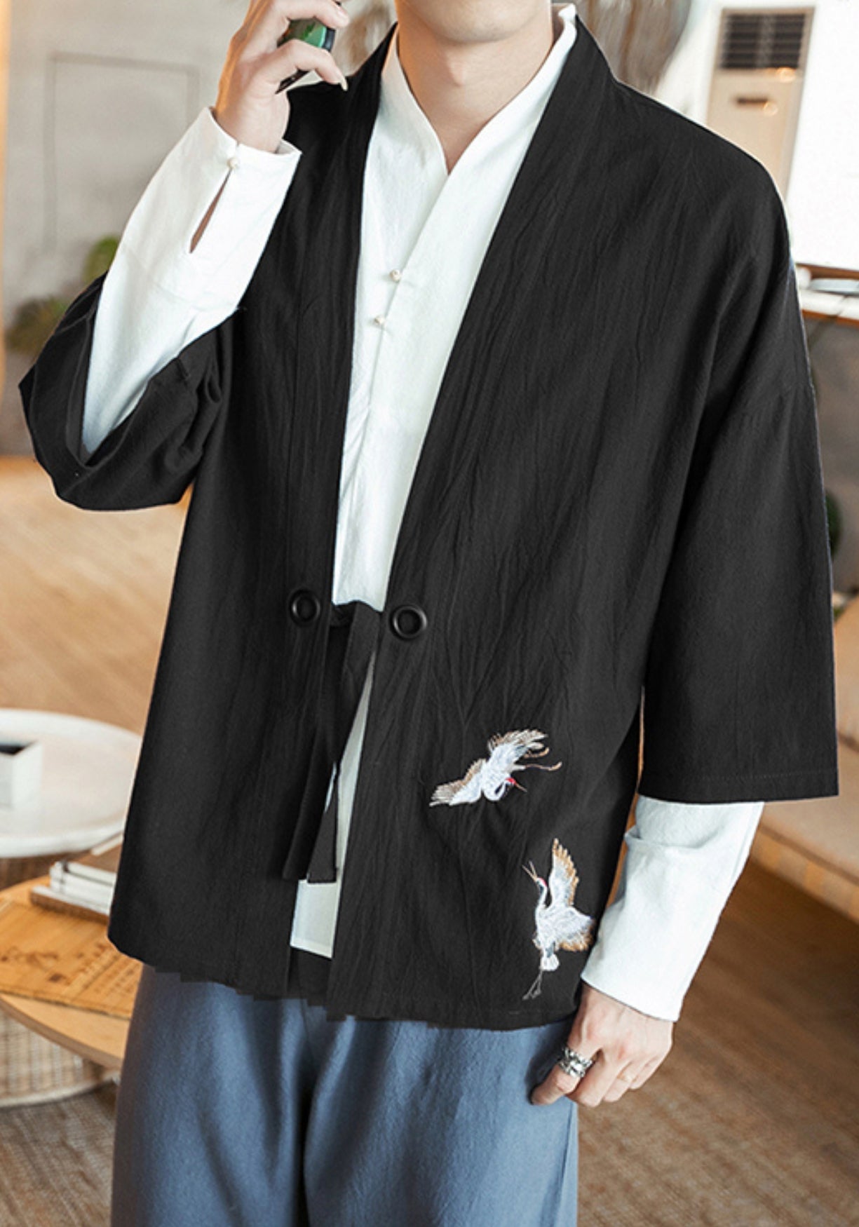 Haori Herren Schwarz
