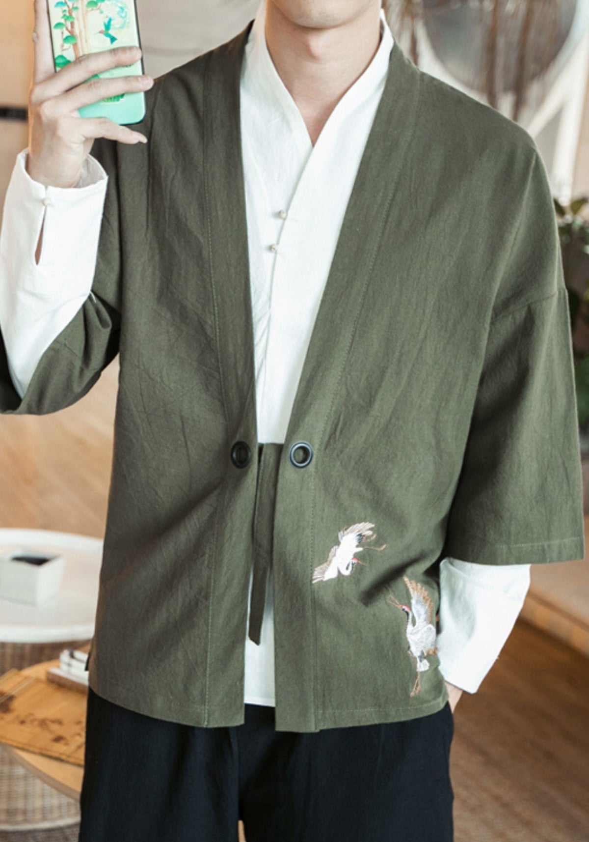 Haori Herren Schwarz