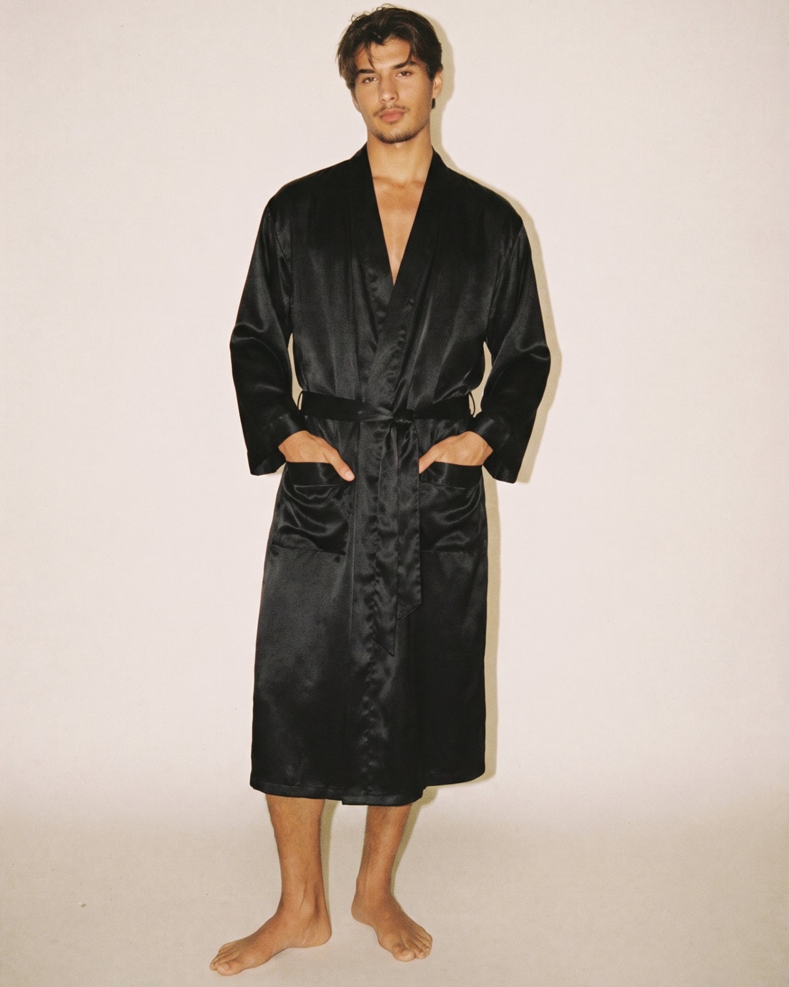 Herren Kimono Satin
