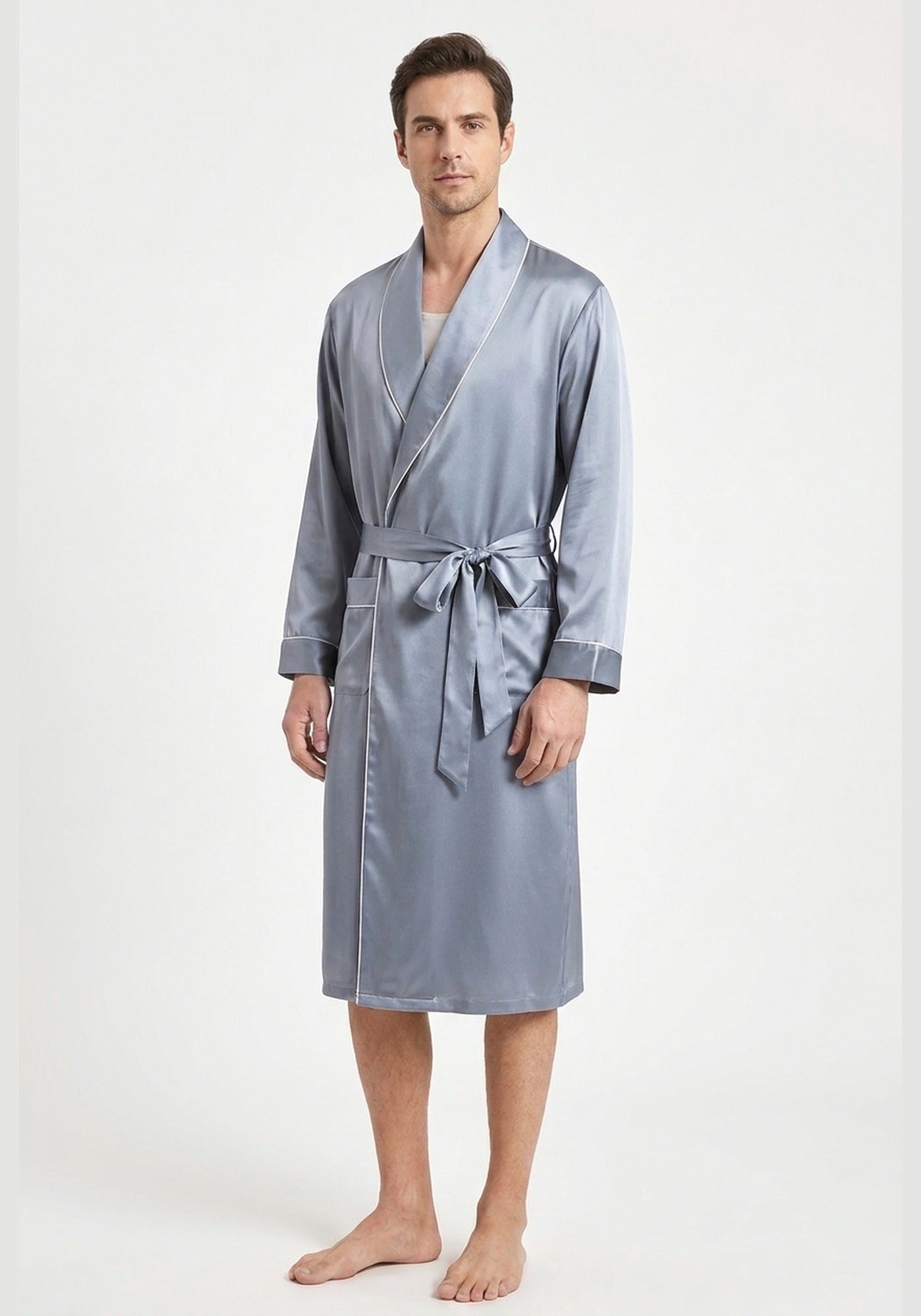 Kimono Bademantel Seide Herren