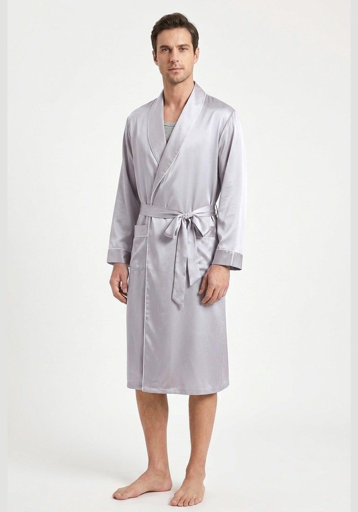 Kimono Bademantel Seide Herren