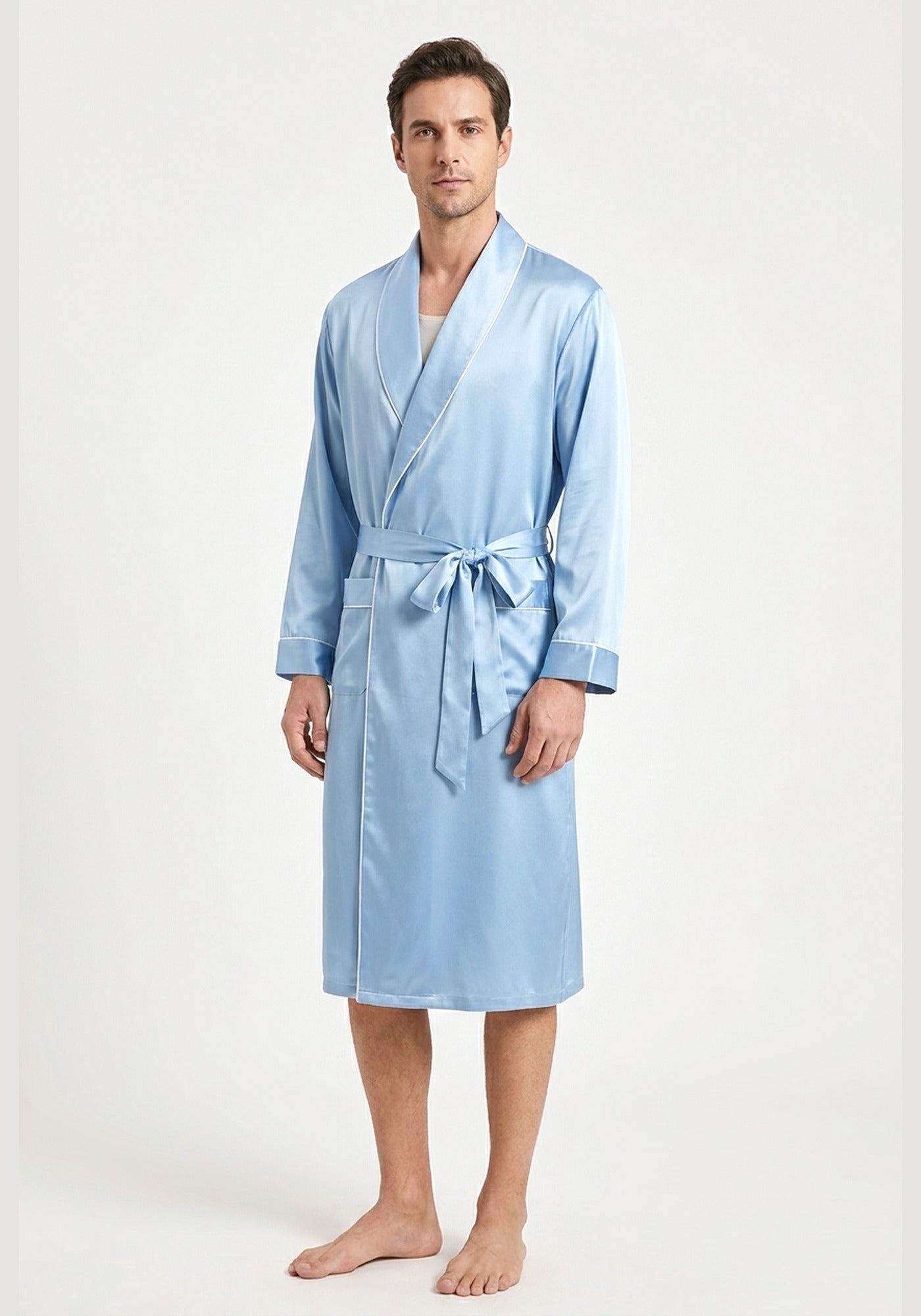 Kimono Bademantel Seide Herren