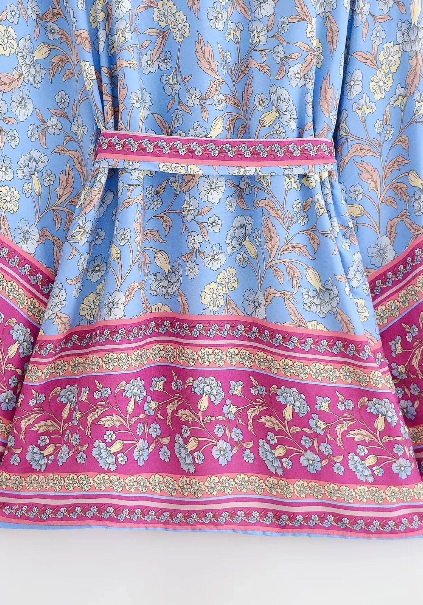 Kimono Blau Blumen
