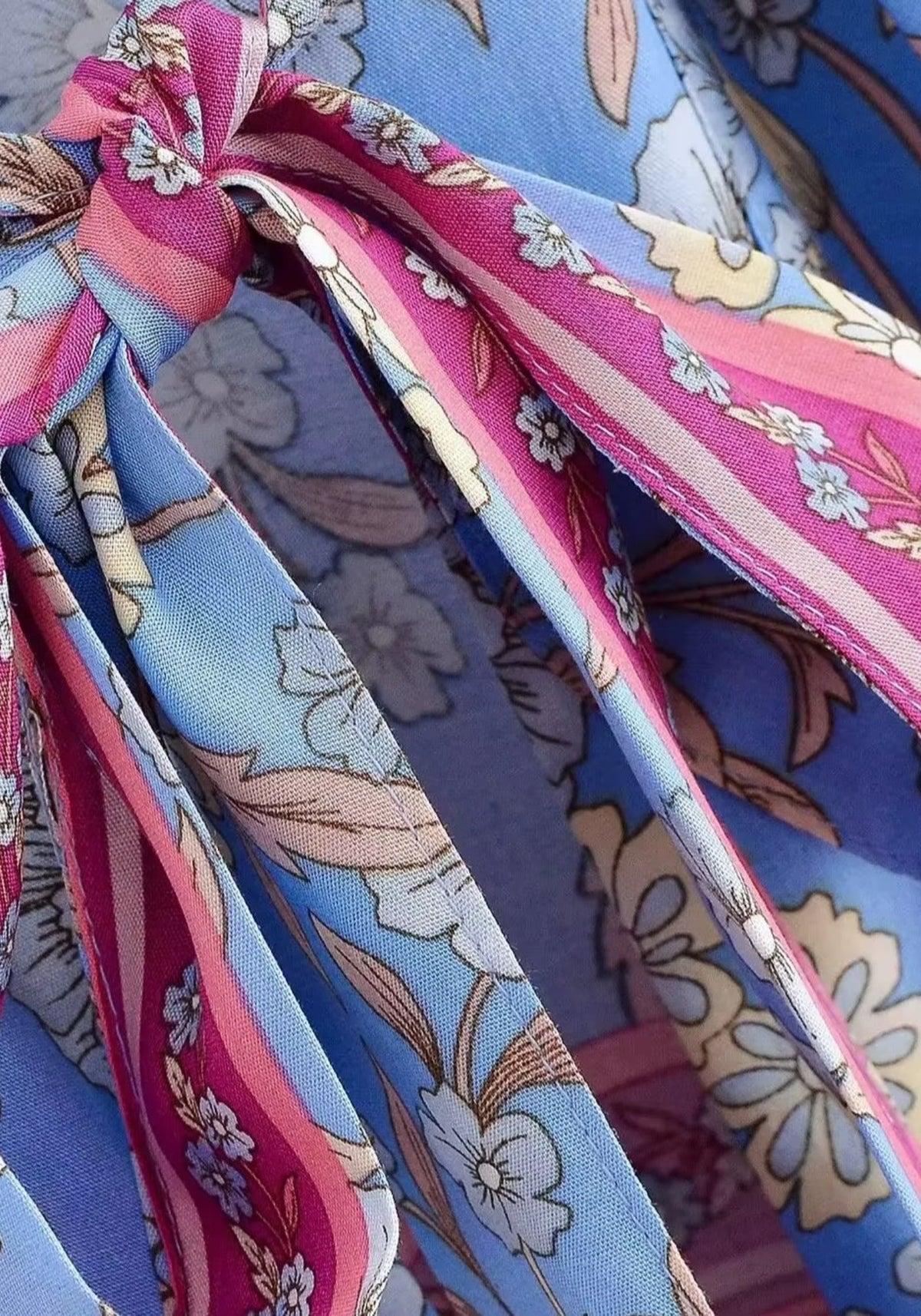 Kimono Blau Blumen