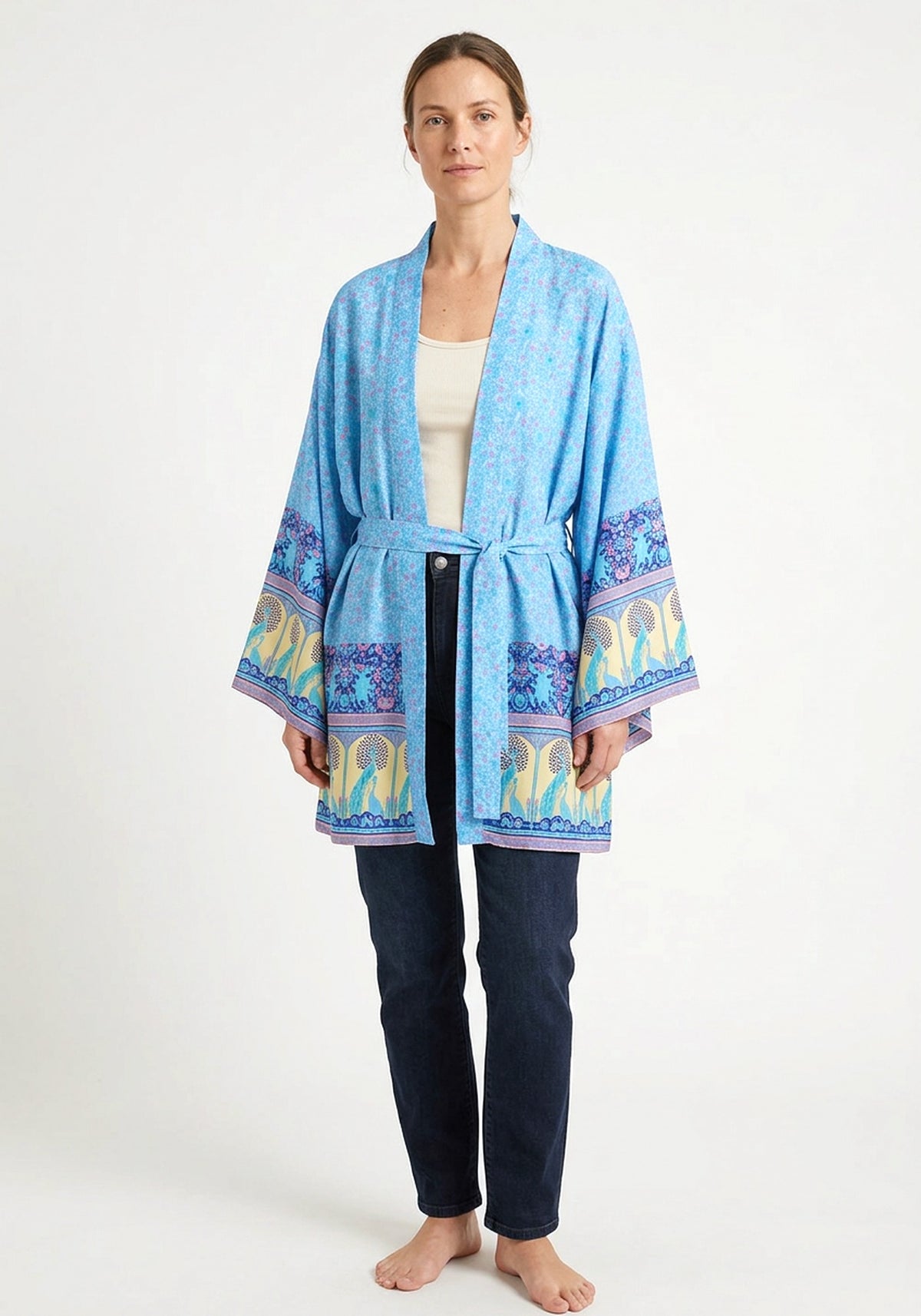 Kimono Blau Kurz