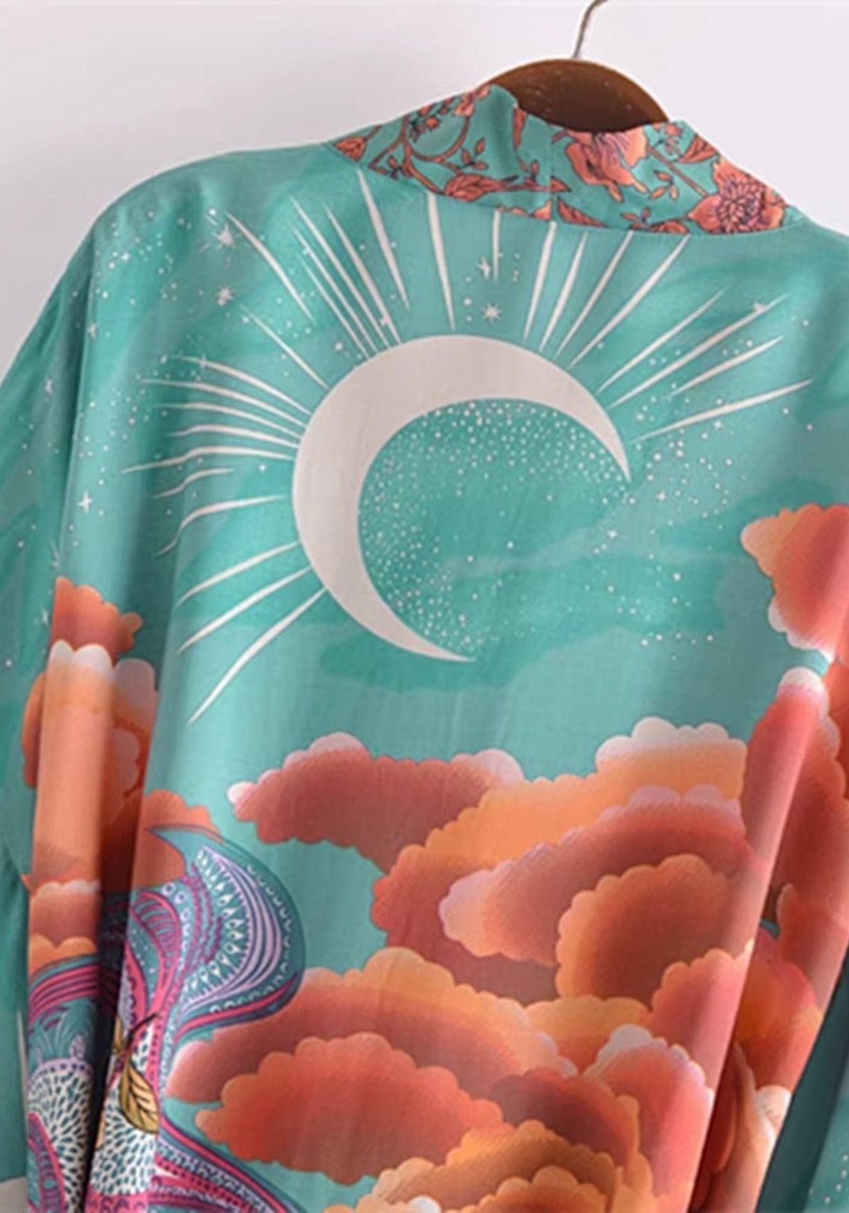 Kimono Damen Türkis