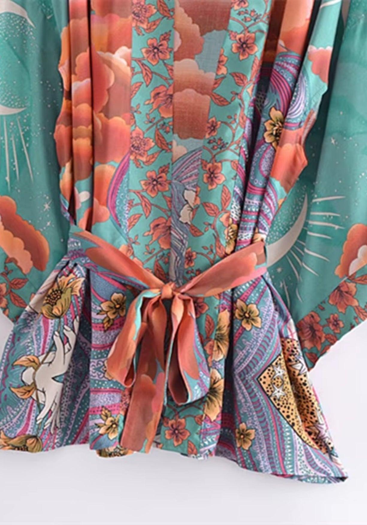 Kimono Damen Türkis