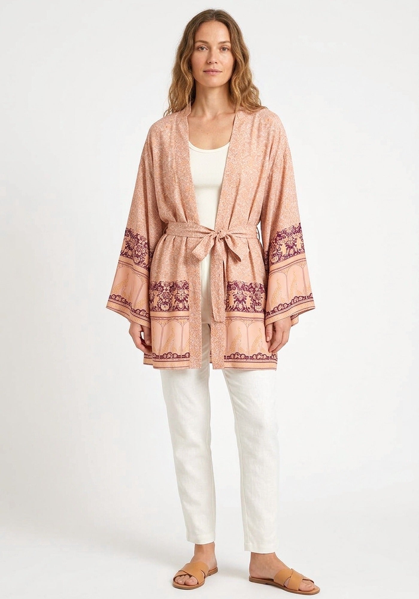 Kimono Jacke Kurz Viskose