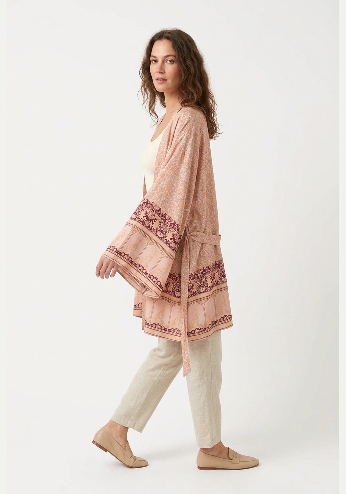 Kimono Jacke Kurz Viskose