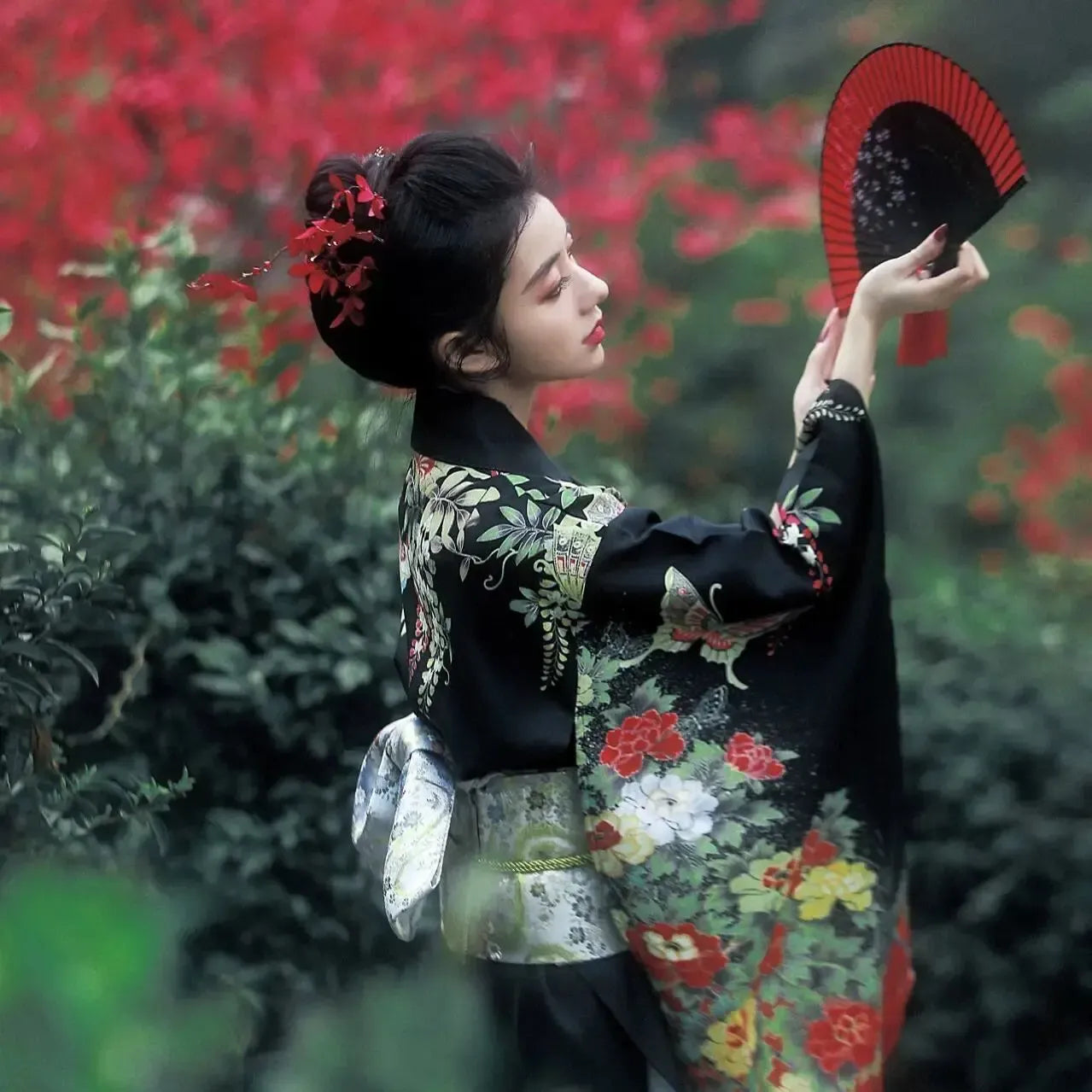 Kimono Kleid Schwarz
