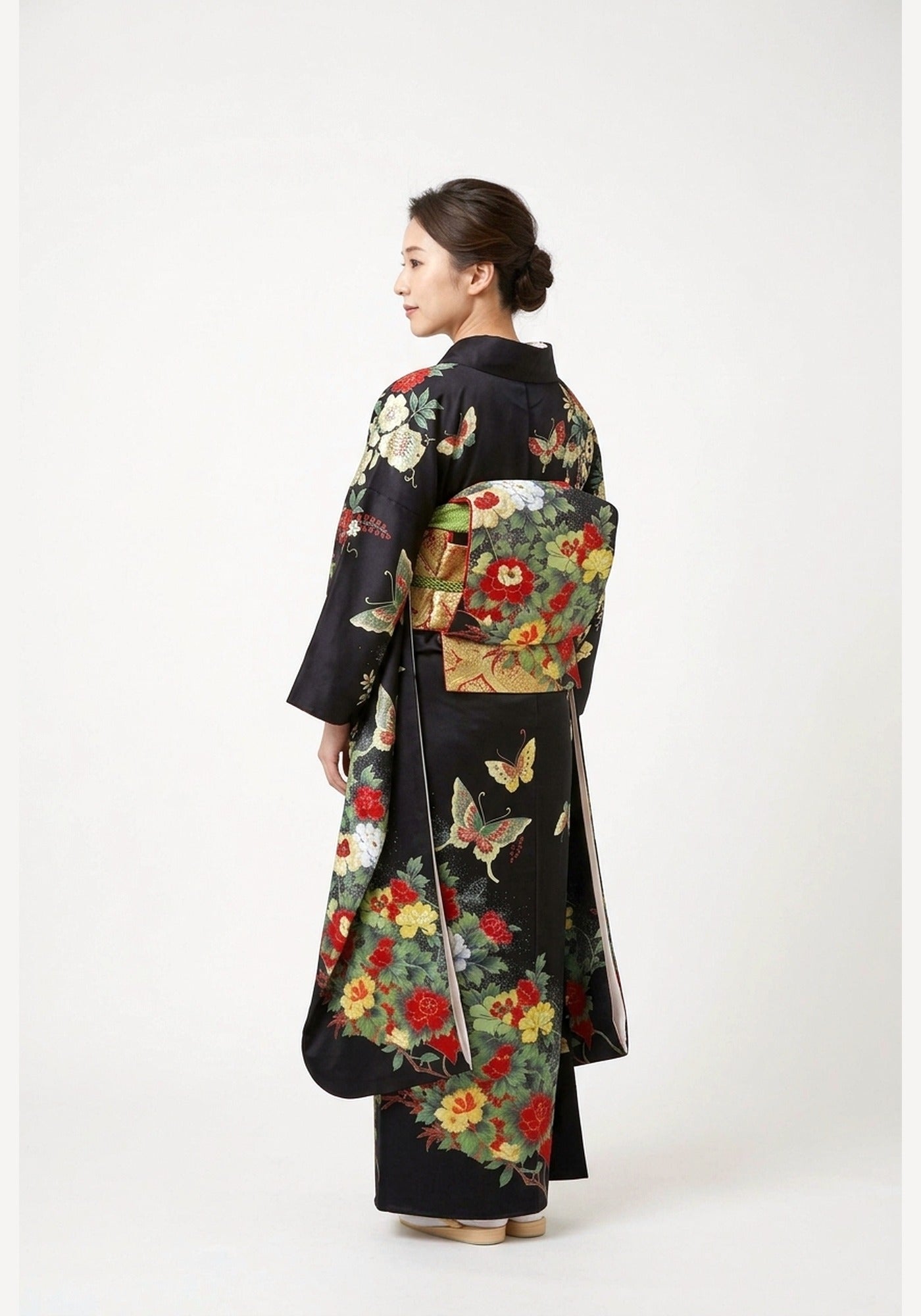 Kimono Kleid Schwarz
