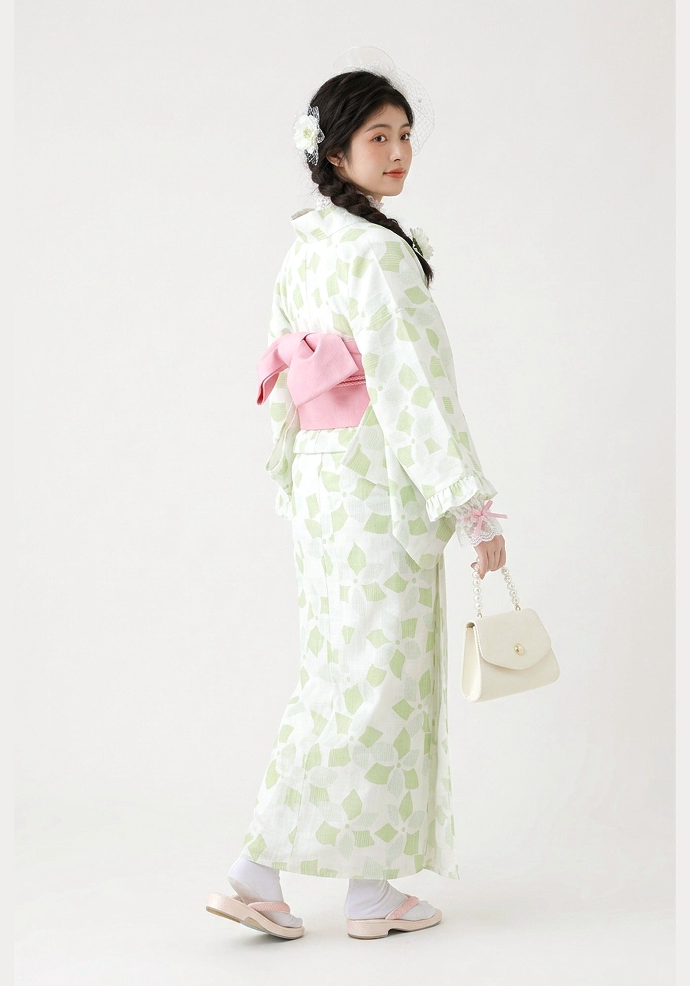 Kimono Kleid Weiß