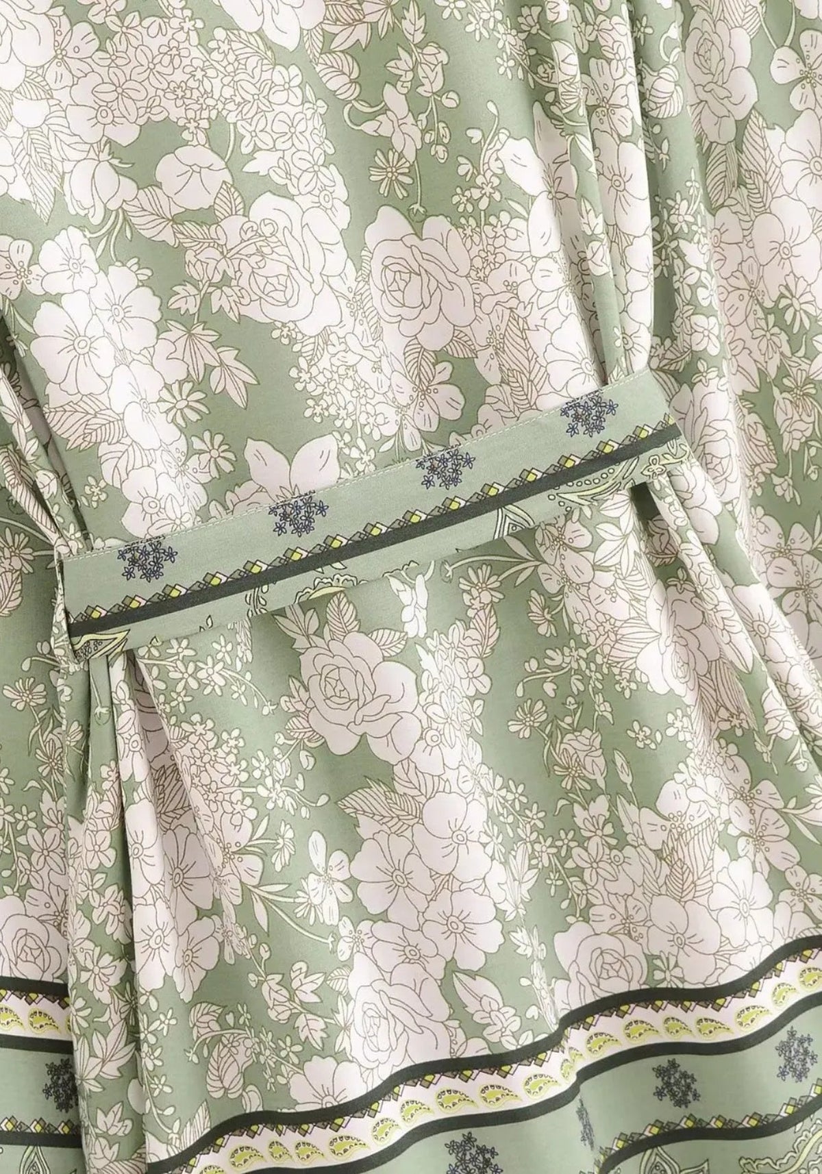 Kimono Kurz Damen Grün