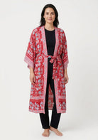Kimono Lang Rot