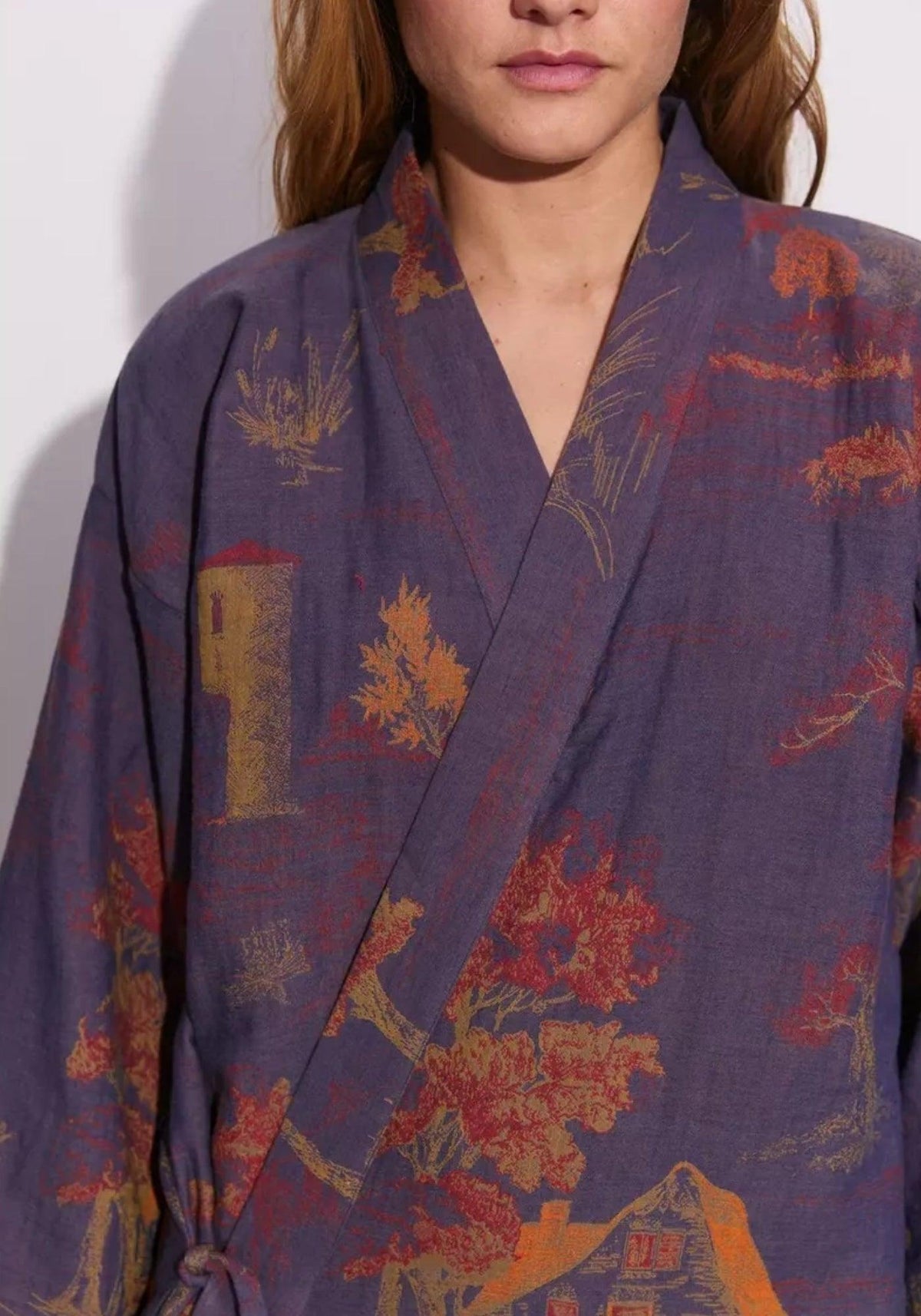 Kimono Morgenmantel Baumwolle