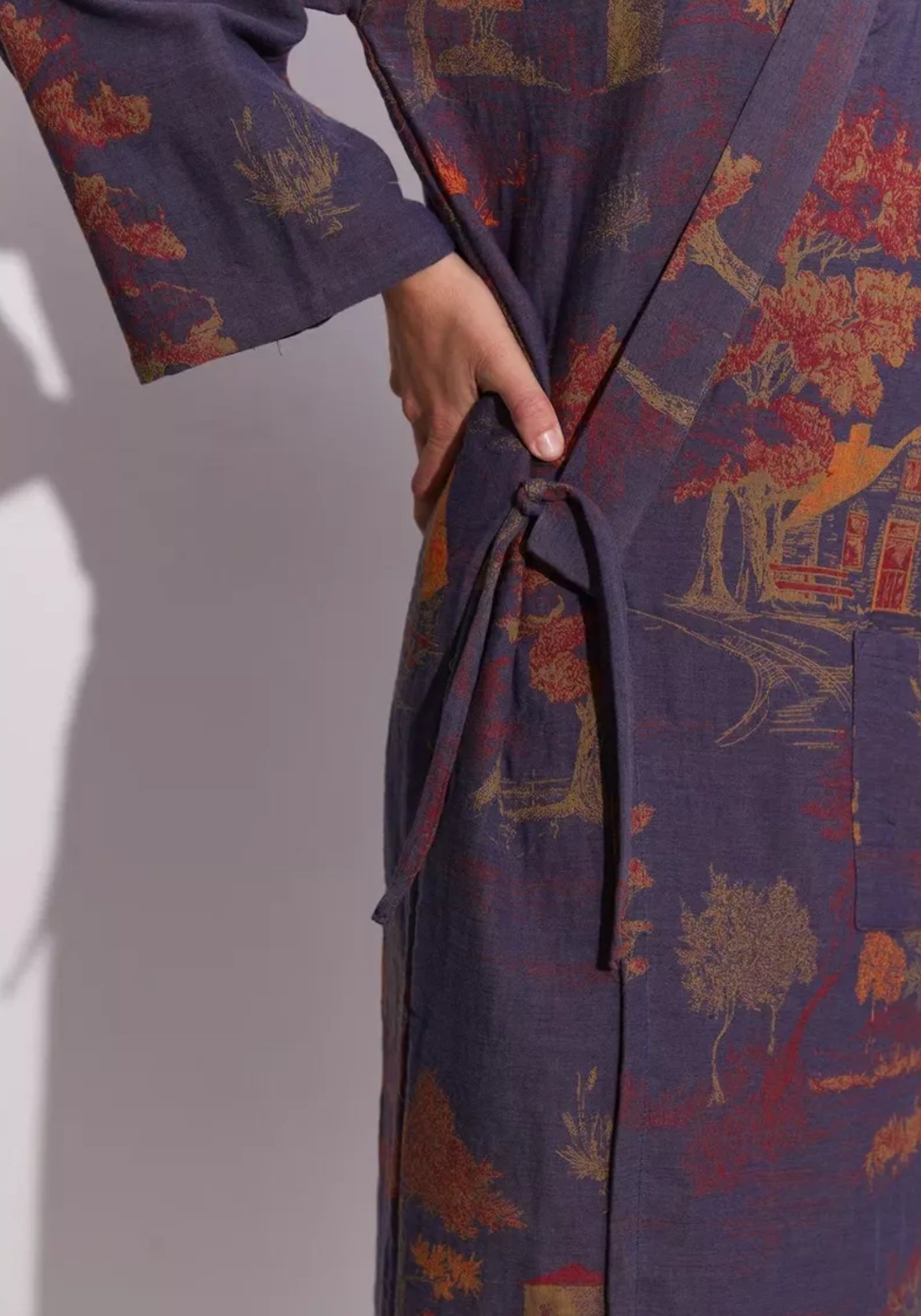 Kimono Morgenmantel Baumwolle