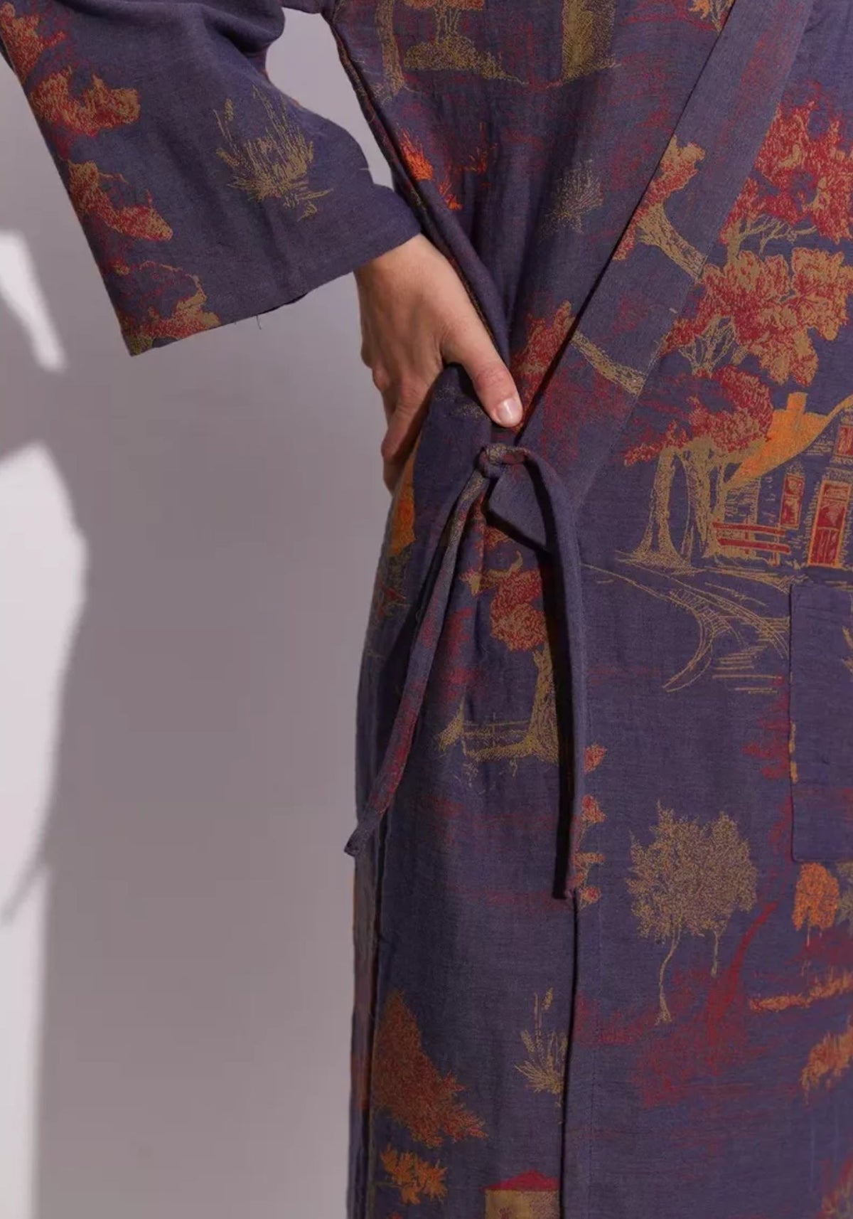 Kimono Morgenmantel Baumwolle