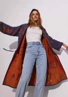 Kimono Morgenmantel Baumwolle
