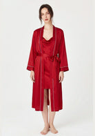 Kimono Morgenmantel Damen Kurz Seide