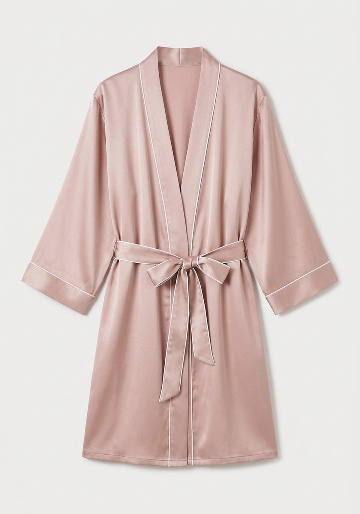 Kimono Morgenmantel Damen Kurz Seide
