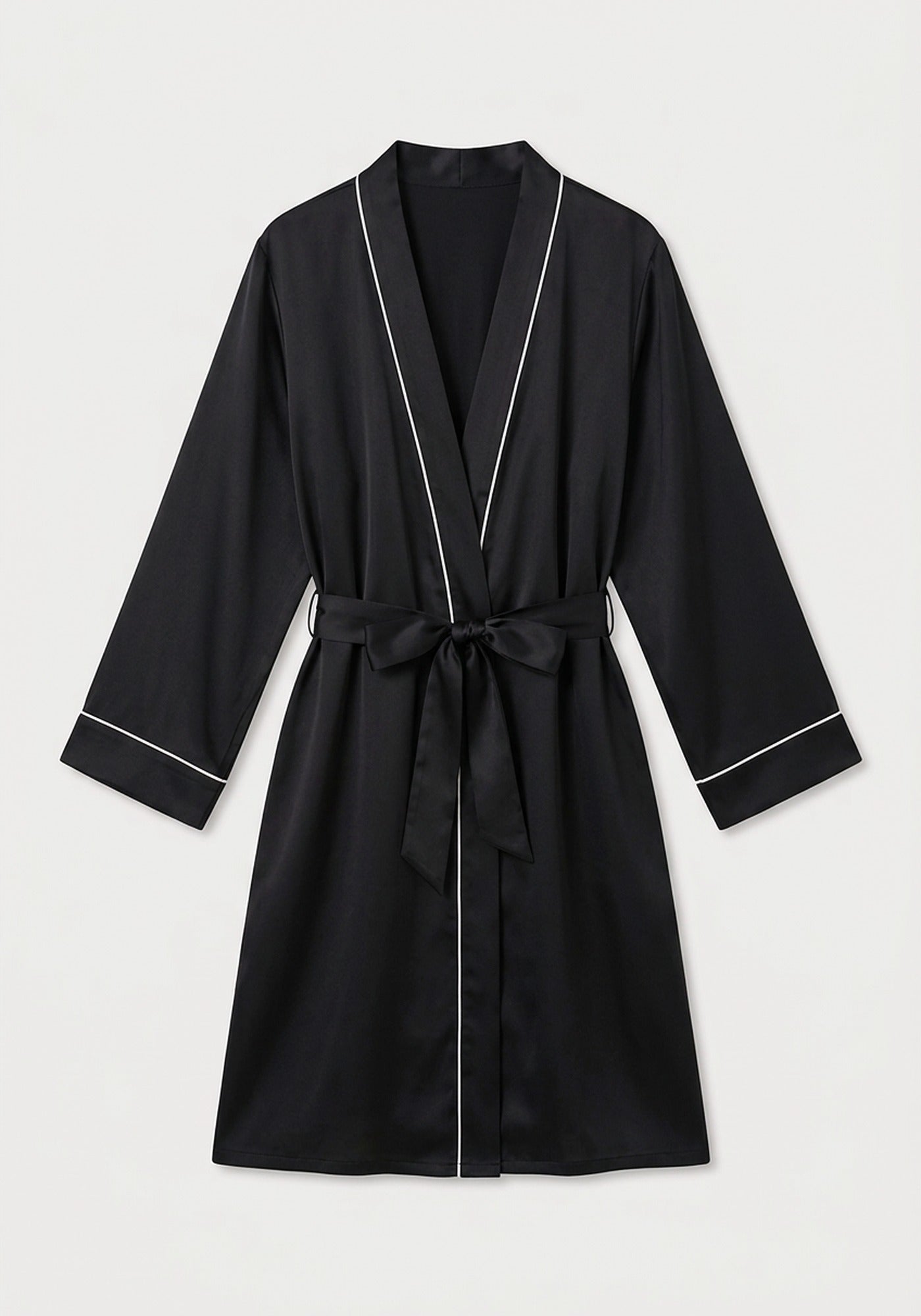 Kimono Morgenmantel Damen Kurz Seide