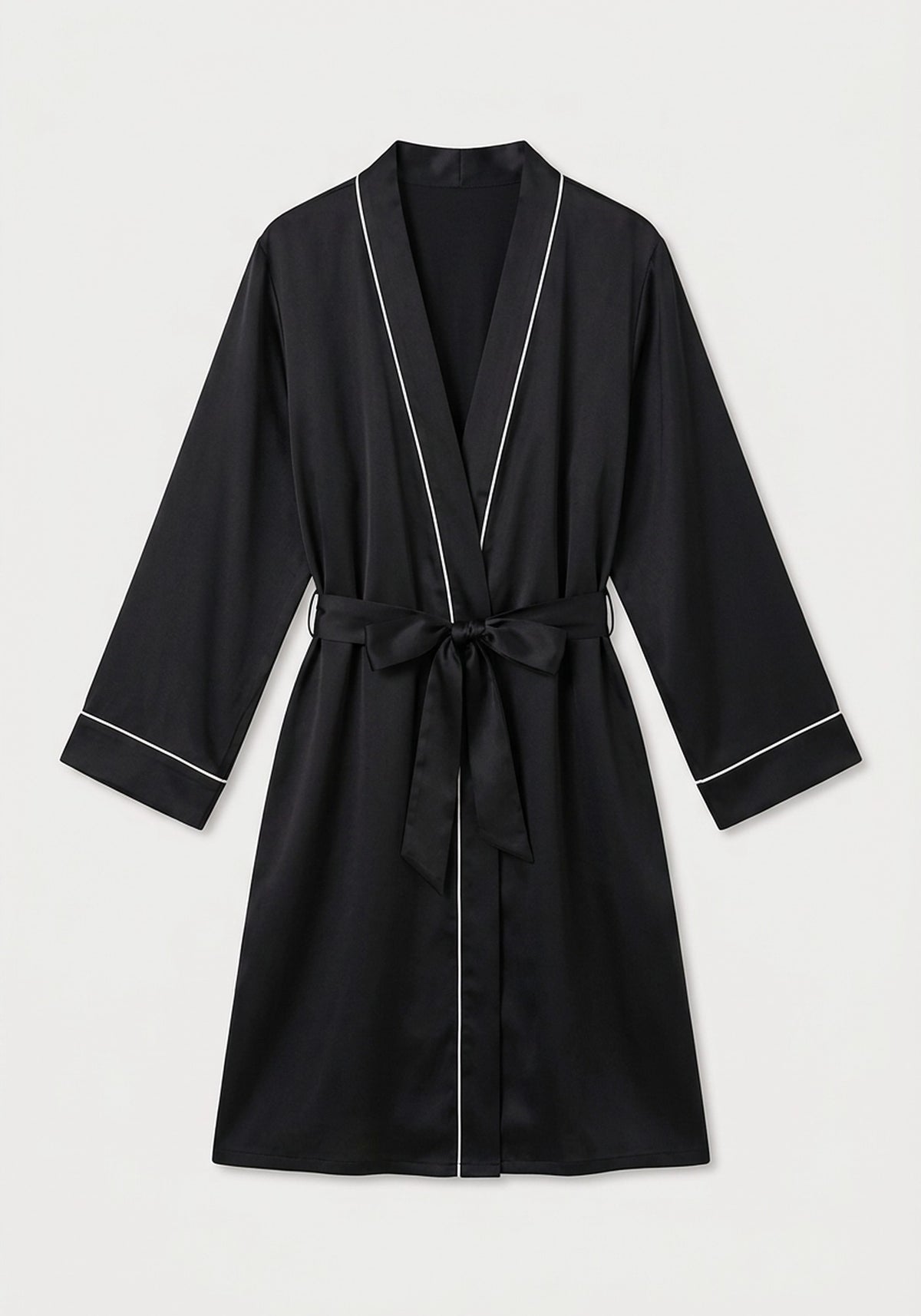 Kimono Morgenmantel Damen Kurz Seide