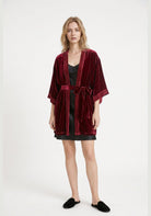 Kimono Morgenmantel Damen Seide