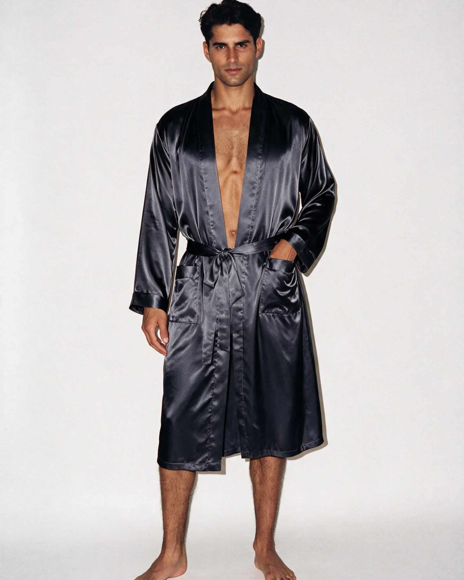 Kimono Morgenmantel Satin